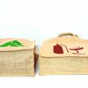 Set of 2 Jute Bags for Lunch & Water/Wine Bottle-1Pc Each - Image 5
