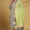 Gorgeous Big Flowers Printed Kurti with Pants & Dupatta Available in Grey, Peach