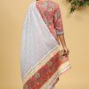 Gorgeous Big Flowers Printed Kurti with Pants & Dupatta Available in Grey, Peach - Image 7