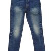 Distressed Blue Denim Jeans