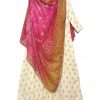 Foil Print Kurta with Dupatta