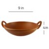 Earthen Kadhai with Handles 9 Inches-1Pc - Image 3