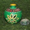 Handmade Pot Shaped Tea-Light Holder with Diya