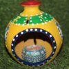 Yellow Terracotta Tea-Light Holder Pot with Diya - Image 2