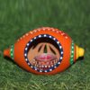 Orange Terracotta Tea-Light Holder Shankha with Diya - Image 2