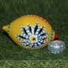 Handmade Yellow Shell Terracotta Tea-Light Holder with Diya