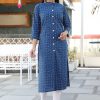 Navy Blue Printed Kurti with Pant
