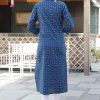 Navy Blue Printed Kurti with Pant - Image 4