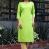 Green Gold Dot Kurti