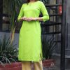 Green Gold Dot Kurti - Image 3
