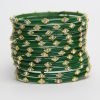 Green Fancy Jerkin Glass Bangles-12