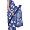 Printed Pure Cotton Saree with Blouse Piece- Formal & Party Wear - Image 2