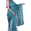 Printed Pure Cotton Saree with Blouse Piece- Formal & Party Wear - Image 2