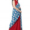 Printed Pure Cotton Saree with Blouse Piece- Formal & Party Wear - Image 3