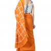 Printed Pure Cotton Saree with Blouse Piece- Formal & Party Wear - Image 3