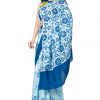 Printed Pure Cotton Saree with Blouse Piece- Formal & Party Wear - Image 2