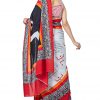 Printed Pure Cotton Saree with Blouse Piece- Formal & Party Wear - Image 3