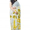 Printed Pure Cotton Saree with Blouse Piece- Formal & Party Wear - Image 4