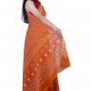 Printed Pure Cotton Saree with Blouse Piece- Formal & Party Wear - Image 2