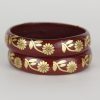 Maroon Printed Glass Kada - Image 2