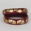 Maroon Printed Glass Kada - Image 3