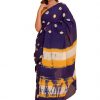 Bandhani Purple Cotton Saree with Blouse Piece