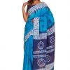 Dazzling Blue Cotton Saree with Blouse Piece