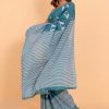 Ready to Fly Gorgeous Blue Cotton Saree with Blouse Piece - Image 3