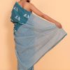 Ready to Fly Gorgeous Blue Cotton Saree with Blouse Piece - Image 5