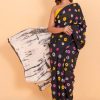 Black Pure Cotton Saree- Printed with Blouse Piece - Image 6
