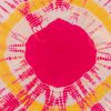 Pink Yellow & White Cotton Saree with Yellow Blouse Piece - Image 2