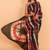 Striped Cotton Saree with Blouse Piece - Image 6