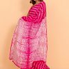 Pretty in Pink Cotton Saree with Blouse piece - Image 3