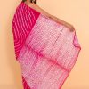 Pretty in Pink Cotton Saree with Blouse piece - Image 5
