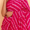 Pretty in Pink Cotton Saree with Blouse piece - Image 8