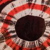 Concentric Circles Cotton Saree in Red with Blouse piece - Image 8