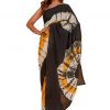 Tie & Dye Cotton Saree with Blouse Piece-Yellow