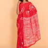 Glow in Orange Pure Cotton Saree with Blouse Piece - Image 3