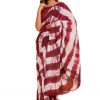 Brown Tie & Die Cotton Saree with Blouse Piece