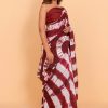 Brown Tie & Die Cotton Saree with Blouse Piece - Image 4