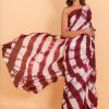 Brown Tie & Die Cotton Saree with Blouse Piece - Image 6