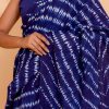Ink Blue Cotton Saree with Blouse Piece - Image 7