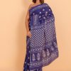 Elegant Purple Cotton Saree with Blouse Piece - Image 3