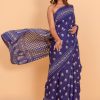 Elegant Purple Cotton Saree with Blouse Piece - Image 6