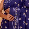 Elegant Purple Cotton Saree with Blouse Piece - Image 7