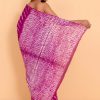 Hot Pink Cotton Saree with Blouse Piece - Image 5