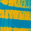 Bright Yellow & Blue Cotton Saree with Blouse Piece - Image 7