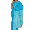 Azure Blue Cotton Saree with Blouse Piece