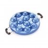 12 Cavities Non Stick Appam Patra with Lid and Side Handle/ kulipaniyaram pan nonstick/ appe/ aapee ka sacha/ panniyaram (Aluminium, Non-stick, Blue )