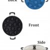 12 Cavities Non Stick Appam Patra with Lid and Side Handle/ kulipaniyaram pan nonstick/ appe/ aapee ka sacha/ panniyaram (Aluminium, Non-stick, Blue ) - Image 3